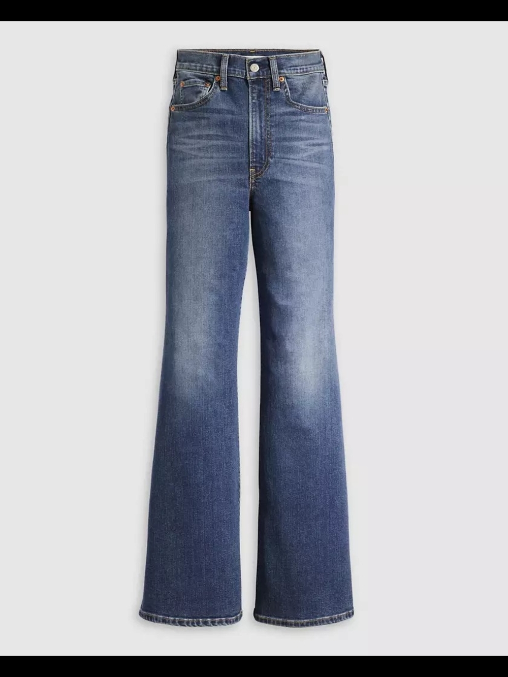 Levi's Premium Denim Ribcage Bell Jeans in Sonoma Blue